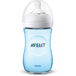 Philips Avent Natural Baby Bottle 260 ml single, 1 Pack, Blue, 0+ Months