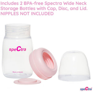 Spectra Wide Neck Milk Storage Bottles [Pack of 2] 160ml