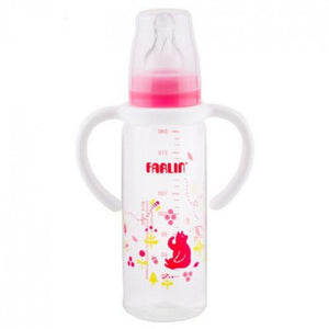 Farlin Standard Neck Feeder with Handle, 240ml, Pink