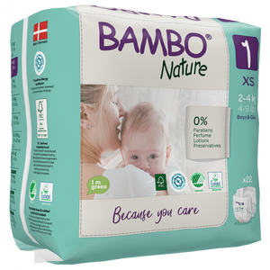 Bambo Nature Newborn Pack, Size 1 (2-4 kg), 22 diapers