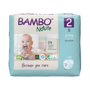 Bambo Nature Diapers Size 2 (3-6 kg), 30 diapers