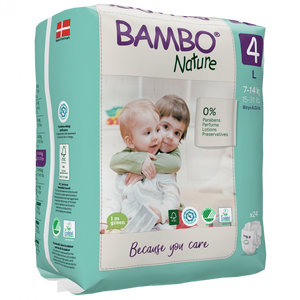 Bambo Nature Diapers Size 4 (7-14 Kg), 24 diapers