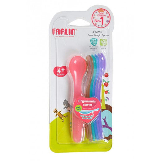 Farlin Rainbow Spoon Set, +4 Months